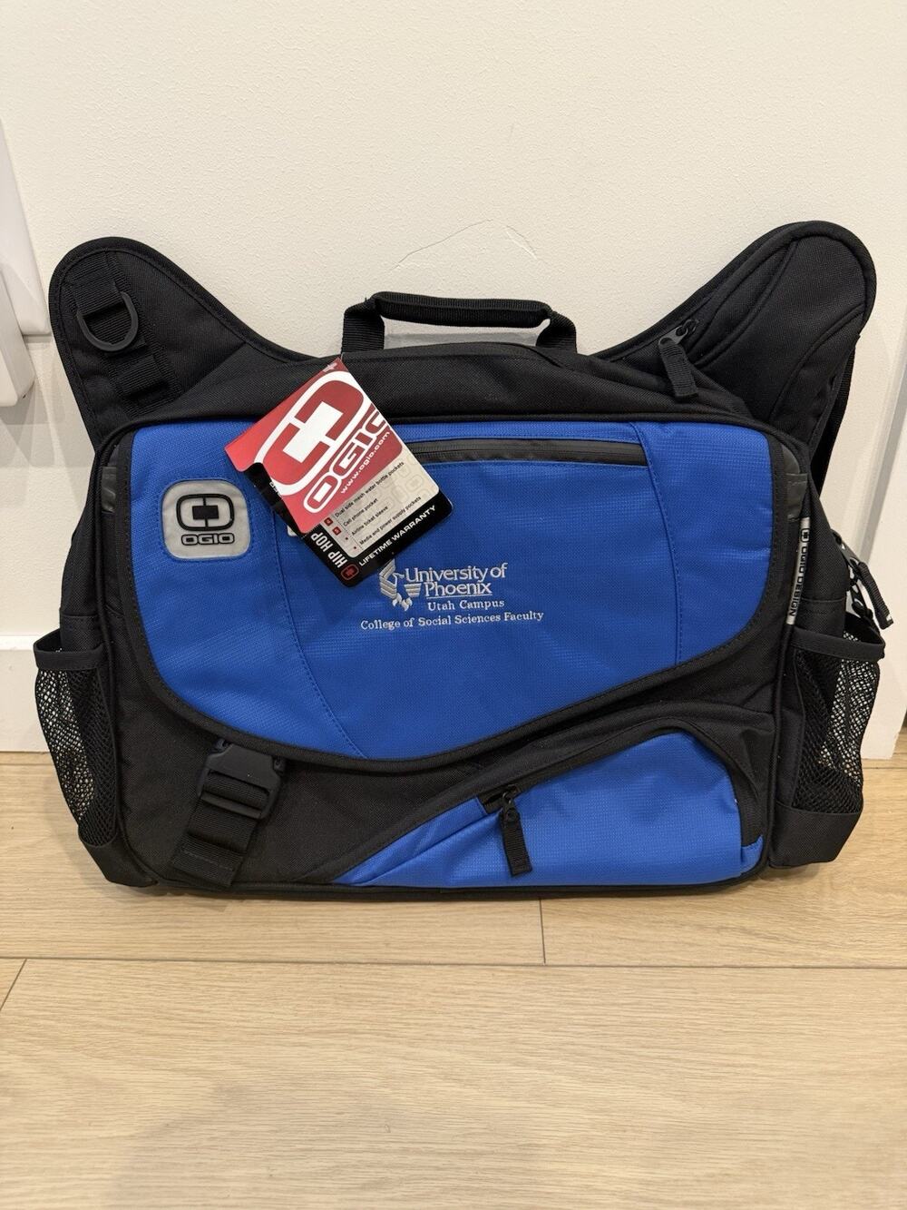 OGIO EUC Hip Hop Street Messenger Bag Blue Laptop Tech Specs Organizer Briefcase